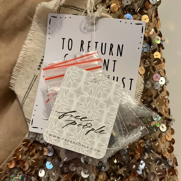 NWT Free People Love Strong Sequin Mini Dress - Picture 11 of 15